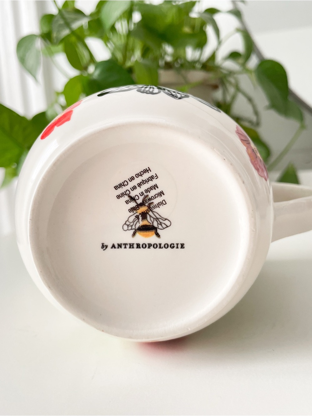 Anthropologie Monogram Monarch Ceramic Floral Mug - Letter B - Picture 5 of 5